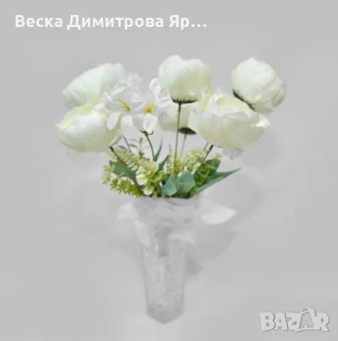 Изкуствени букети с божури – Елегантна и вечна красота за всяко пространство, снимка 6 - Изкуствени цветя - 50322139
