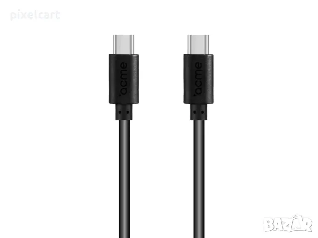 Кабел ACME CB1051W, от USB-C към USB-C, 1M, Черен, снимка 1 - Друга електроника - 48003219