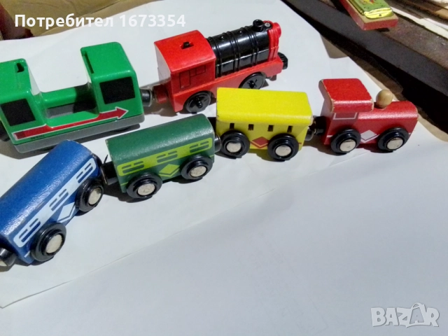 Дървено влакче, снимка 3 - Влакчета, самолети, хеликоптери - 52505887