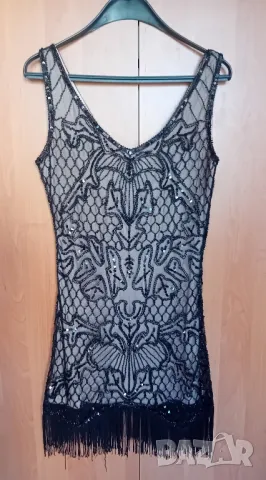 Рокля с пайети и ресни/Гетсби , снимка 7 - Рокли - 49959426