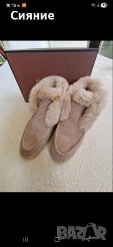 Боти естествен косъм loro piana, снимка 3 - Дамски боти - 52403029