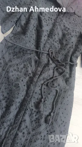 Черна рокля H&M  Английска бродерияXXS размер, снимка 3 - Рокли - 50409453