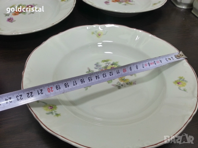 Стар български порцелан чинии дълбоки , снимка 3 - Антикварни и старинни предмети - 52907860