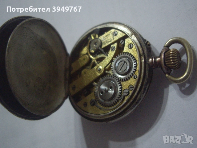 Малък сребърен джобен часовник., снимка 4 - Джобни - 52631668