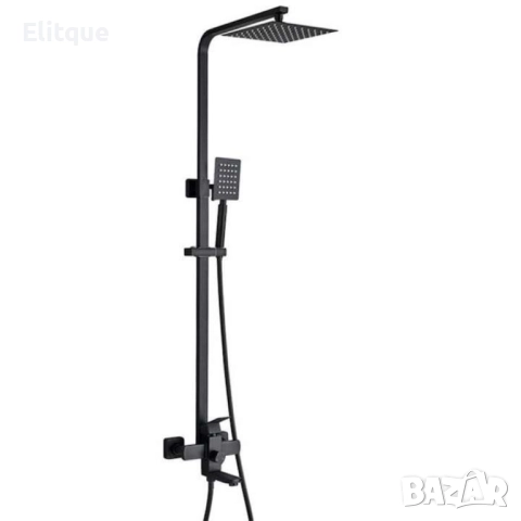 Комплект душ колона, стенен монтаж, двойно управление, керамика, 131-200 мм, черна, снимка 11 - Други стоки за дома - 52854058