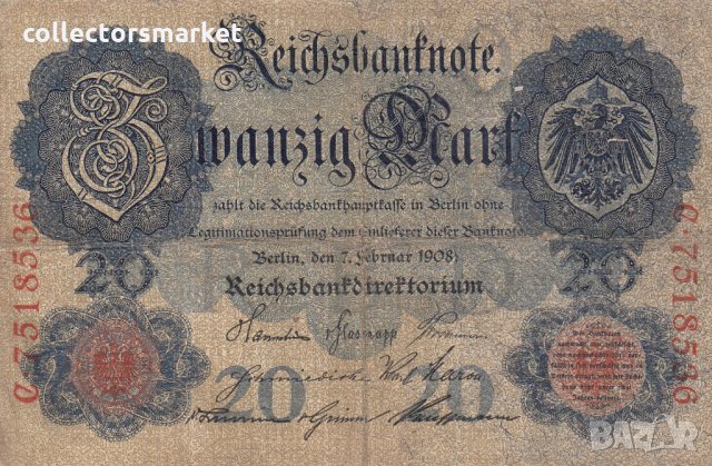 20 марки 1908 C, Германия