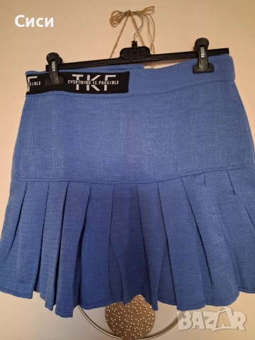 Спортно елегантен костюм с пола на плисета, снимка 5 - Костюми - 52716610