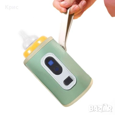 Преносим дигитален нагревател за шишета-зелен, снимка 2 - Прибори, съдове, шишета и биберони - 52556847