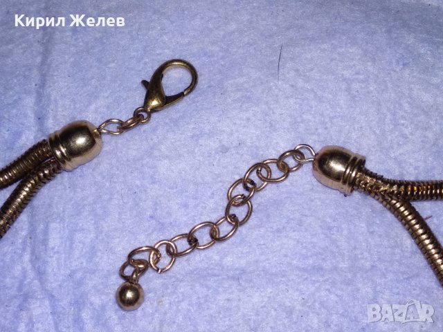 ШАРМАНТНА ВИНТИДЖ АРТ с ПОЗЛАТА ОГЪРЛИЦА от БЛАГОРОДНА СТОМАНА и ПУХЧЕТА 9308, снимка 13 - Колиета, медальони, синджири - 41860894
