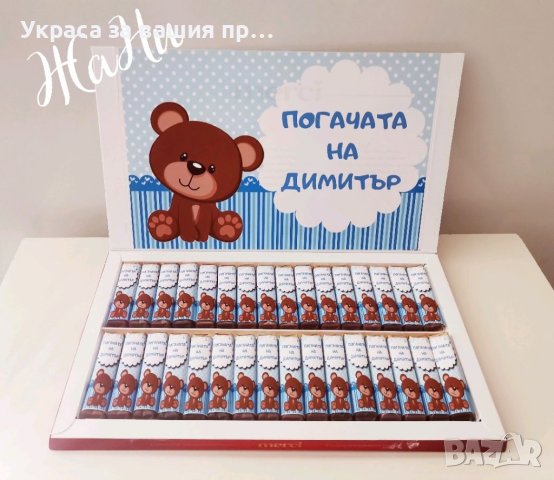 Бонбони  за почерпка на гостите на бебешка погача, прощъпулник, рожден ден, кръщене. Юбилей , снимка 12 - Други - 41573221