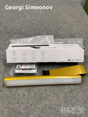 Безжична стенна лампа,арт дисплей,презареждаща батерия, снимка 4 - Лампи за стена - 49305518