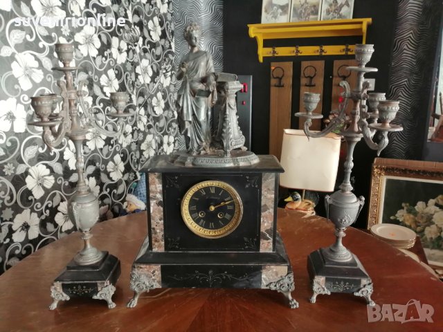 Каминен часовник , снимка 9 - Антикварни и старинни предмети - 40204886