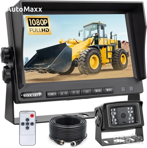 Комплект с камера за задно виждане за камиони,бусове и др.HD 1080P камера 