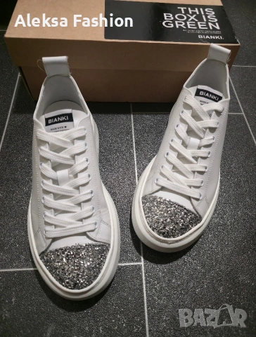 Дамски маратонки кецове естествена кожа Bianki 