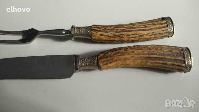 Комплект нож и вилица Hubertus Solingen, снимка 5 - Антикварни и старинни предмети - 39527611