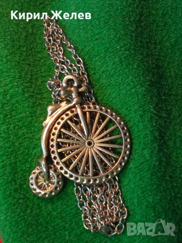 ПОСРЕБРЕНО РЕТРО ВИНТИДЖ АРТ КОЛИЕ МЕДАЛЬОН с ВЕРИЖКА 25174, снимка 3 - Колиета, медальони, синджири - 35308001