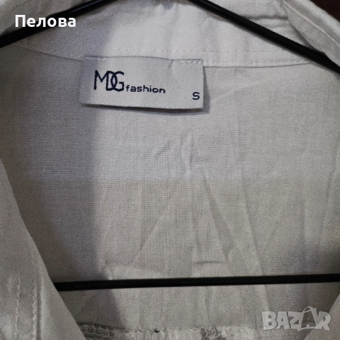 Бяла асиметрична риза, снимка 2 - Ризи - 52434899