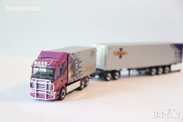 HERPA 1:87 H0 SCANIA АВТОВЛАК КАМИОН ТИР МОДЕЛ КОЛИЧКА, снимка 4 - Колекции - 50152930