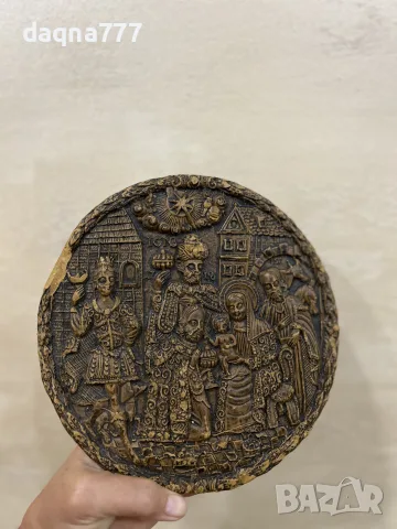 Антикварен восъчен плакет 1718 г, снимка 12 - Антикварни и старинни предмети - 55737727
