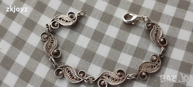 СТАРИННА СРЕБЪРНА ГРИВНА ФИЛИГРАН 12.86 гр/ ПРОБА 925