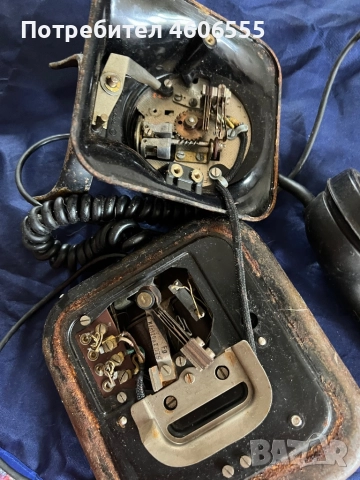 Ретро телефон с метален корпус и бакелитова слушалка.Siemens & Halske., снимка 13 - Антикварни и старинни предмети - 52207488