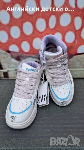 Английски детски кецове-Zara, снимка 4 - Детски обувки - 51496145