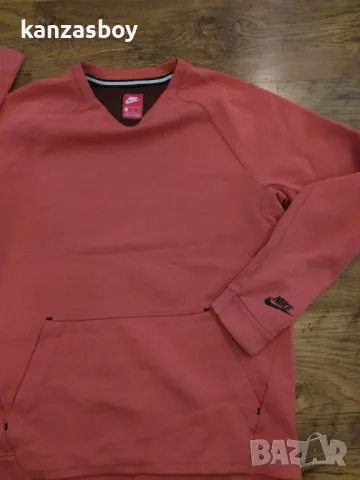 Nike Tech Fleece Crew Max Orange Heather - страхотна мъжка блуза S, снимка 5 - Спортни дрехи, екипи - 47973153