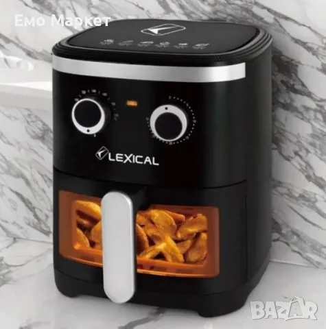 Фритюрник с горещ въздух LEXICAL LAF-3021 AirFryer 4,5l, снимка 3 - Фритюрници - 49379866