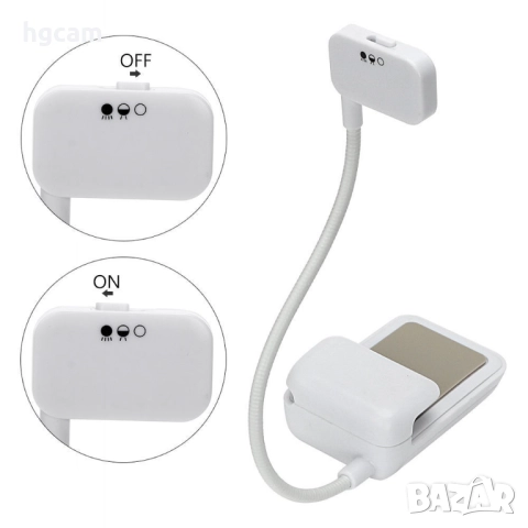 LED лампичка с гъвкаво рамо и защипване за електронни четци и книги GARV Pro Edition, снимка 7 - Друга електроника - 52367390