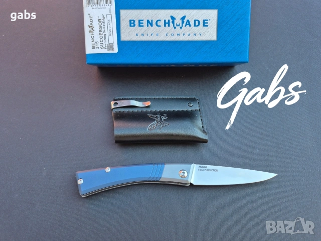 Сгъваем нож Benchmade SUCCESSOR 315 с кожен калъф, снимка 3 - Ножове - 53827885