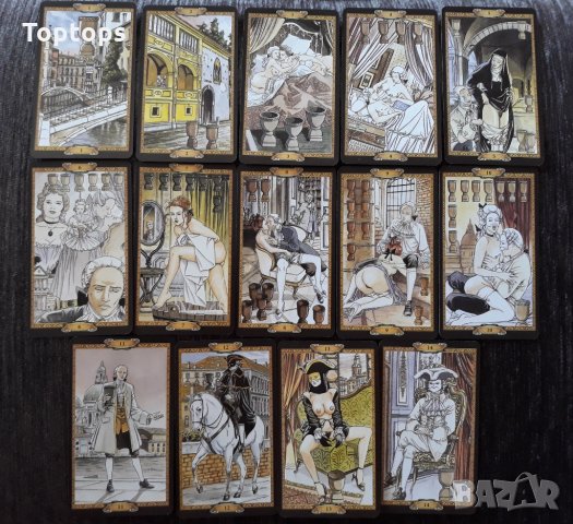 Таро за любовни гадания: Casanova Tarot & Decameron Tarot & Erotic FantasyTarot , снимка 5 - Карти за игра - 33813796