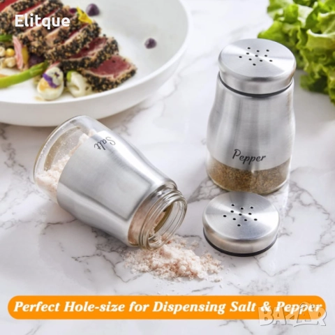 Комплект от два броя солнички Salt and Paper, снимка 5 - Други - 52901437