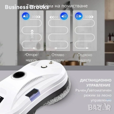 Интелигентен робот за почистване на прозорци с двойни въртящи се падове и вакуум 2800Pa, снимка 8 - Други - 53208410