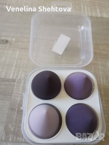 Комплект 4 броя козметични гъби  бюти блендер ПОДАРЪК кутия, снимка 4 - Козметика за лице - 33868640