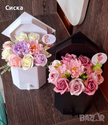 Тематични букети със 11 броя сапунени цветя от пластечен сапун за абитуриенти💃🏼 или абсолвенти, снимка 17 - Подаръци за жени - 49792923