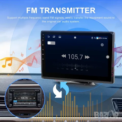 10.1" Монитор Android DVR 6 Камери за камион, тир, комбайн, бус, CarPlay, Android Auto, мултимедия, снимка 6 - Аксесоари и консумативи - 56057136