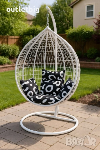 Градинска висяща люлка тип гнездо,яйце–Промоция!, снимка 4 - Градински мебели, декорация  - 52224368