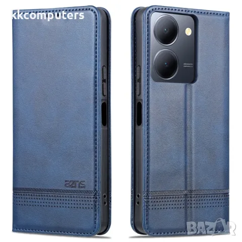 AZNS за vivo Y36 4G / Y36 5G Кожен Калъф Тефтер със Стойка, Портфейл и Скрийн Протектор – 6 цвята, снимка 2 - Калъфи, кейсове - 56070098