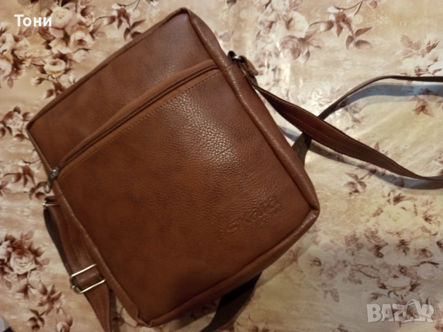 ASKARA Оригинал Нова Кожена Мъжка Чанта 