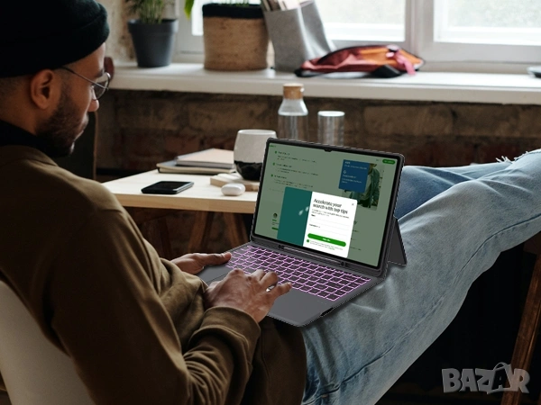 Калъф с клавиатура с тъчпад за Samsung Galaxy Tab S10/ S9/ S8 Ultra 14.6", снимка 11 - Таблети - 53256217