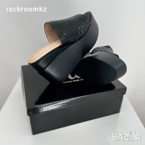 Дамски чехли на платформа марка MEI, снимка 3 - Чехли - 41552350