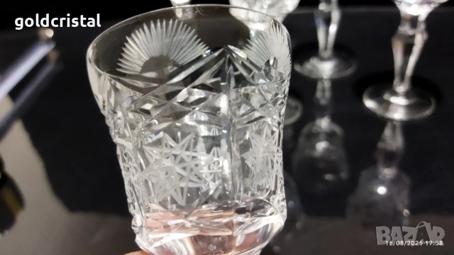 кристални чаши за ракия, снимка 7 - Антикварни и старинни предмети - 51411204
