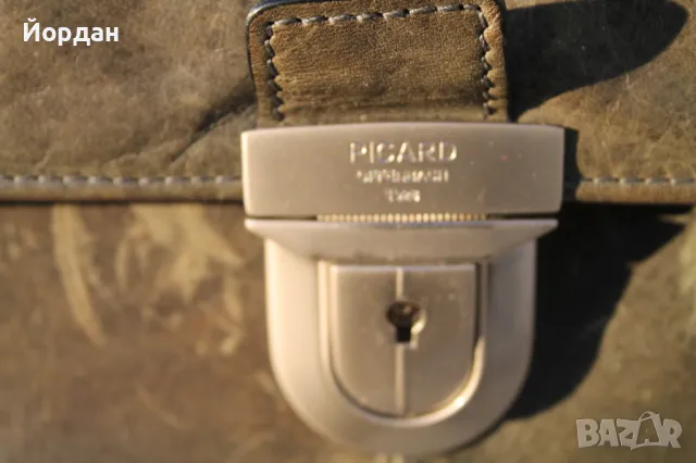 Кожена чанта ''Picard'' маслено зелено, снимка 5 - Други ценни предмети - 48103028