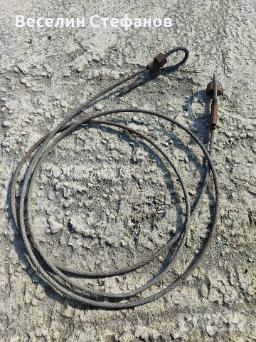 стоманено въже 10мм 5метра със ситна оплекта 