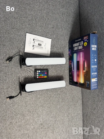 Vibrant LED Light Bars RGB – 2 нови броя, USB, за гейминг и декорация, снимка 2 - Друга електроника - 53414917