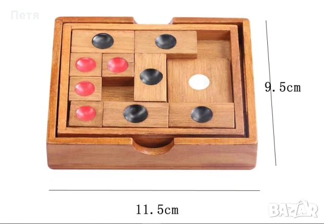 Дървен пъзел Klotski, снимка 5 - Игри и пъзели - 53166834