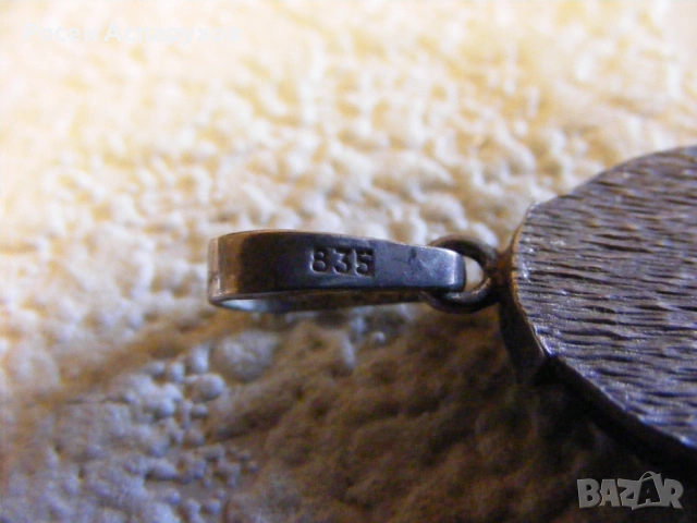 Сребърен Медальон Гема Оникс, снимка 7 - Колиета, медальони, синджири - 53666322