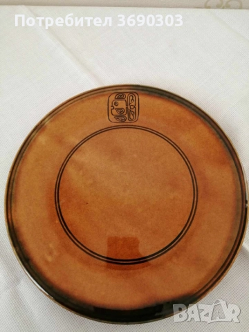 Изделия от керамика - комплект ваза и свещник, голяма чиния, снимка 2 - Други - 51674015