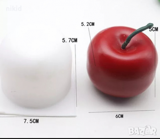 3d Цяла Ябълка силиконов молд форма фондан шоколад гипс смола свещ