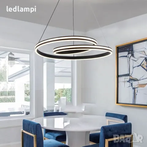 LED Полилей 40W Дизайн Черно Тяло 3в1, снимка 5 - Полилеи - 47306181